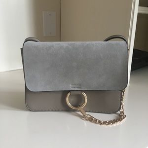 ‘Anja’ Faux Suede Leather Cross Body Bag